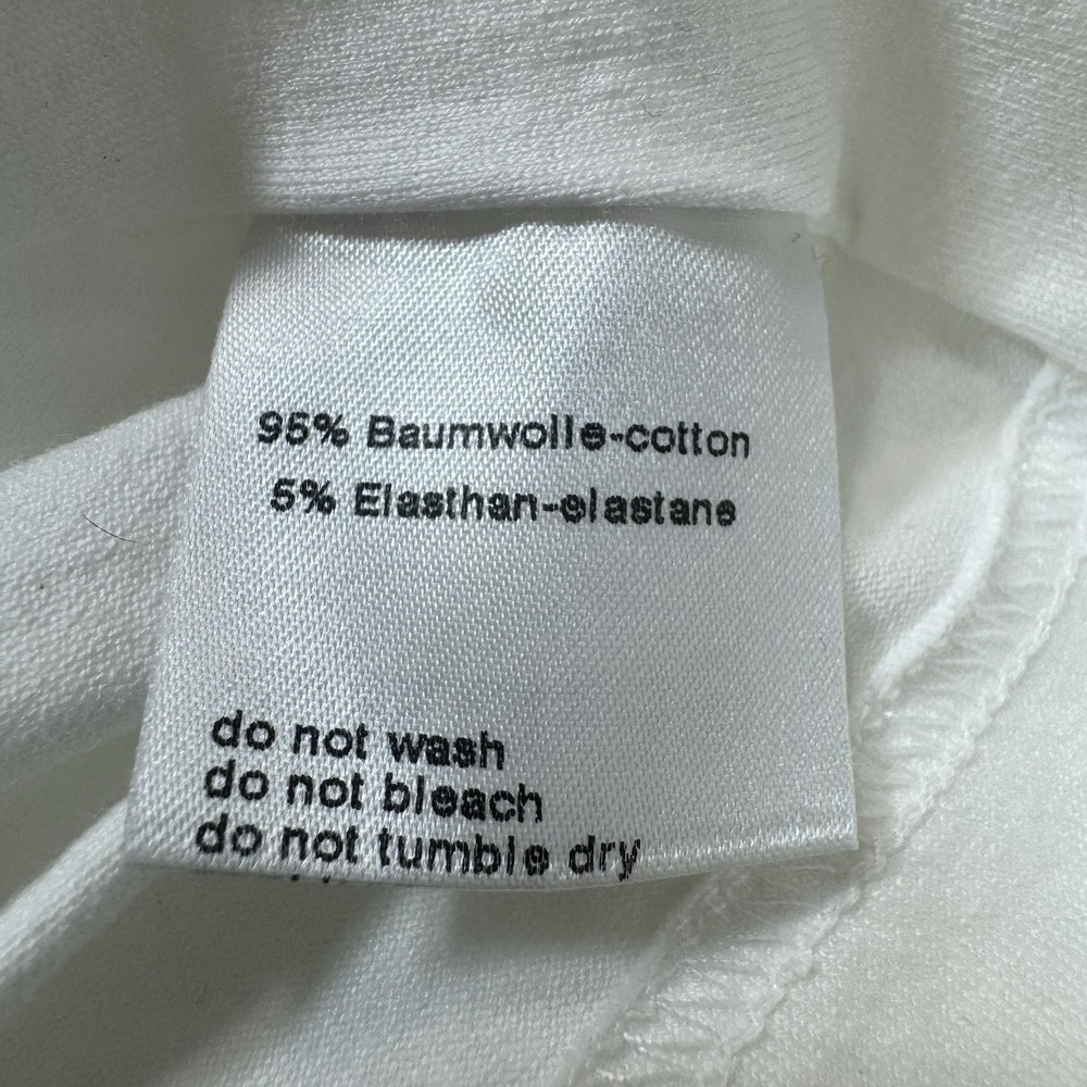 Akris Punto Cotton Half Sleeve Square Neck Tee Size 2 Quiet Luxury Minimalist - Picture 7 of 8